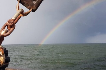 Regenbogen vor Swinemünde