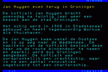 Jan Huygen im Teletext