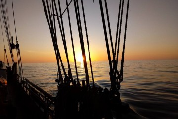 Sonnenuntergang auf der Nordsee