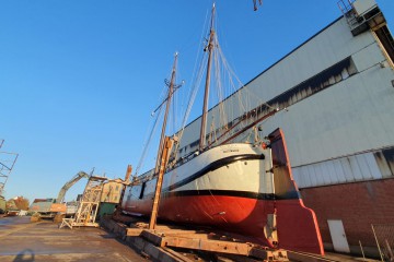 Auf der Werft in Arnis