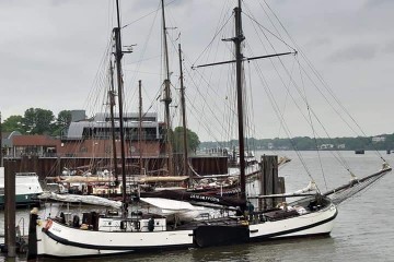 Jan Huygen in Hamburg-Finkenwerder. Startklar für den Hamburger Hafengeburtstag